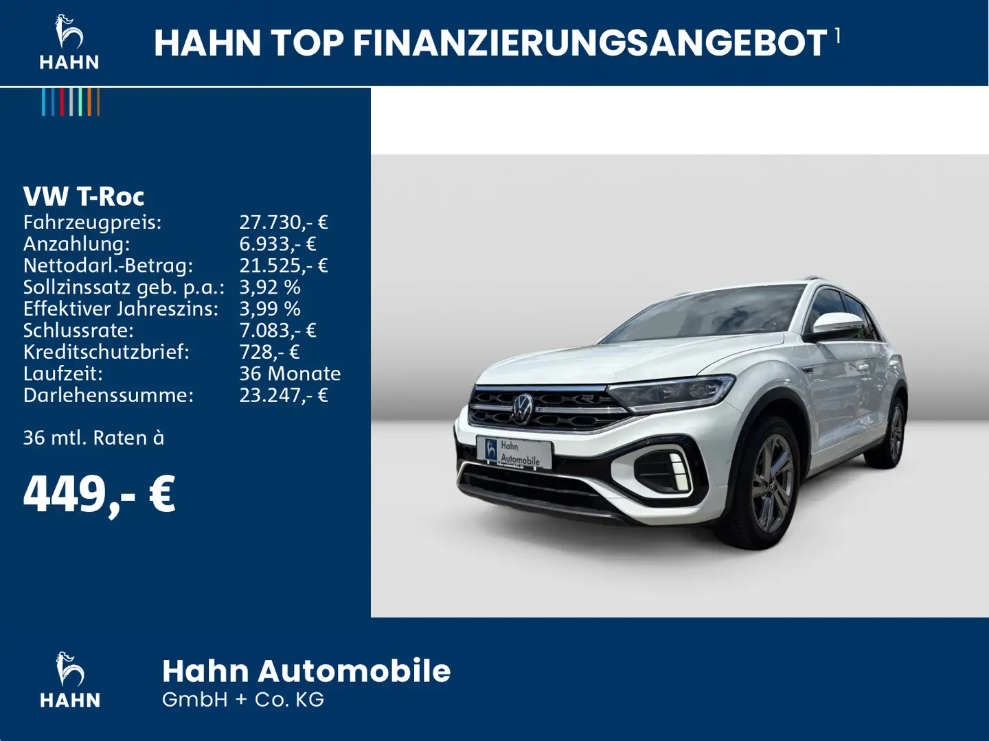 Volkswagen T-Roc 1.5TSI DSG R-Line Matrix Navi ACC CAM APP Weiß - 2