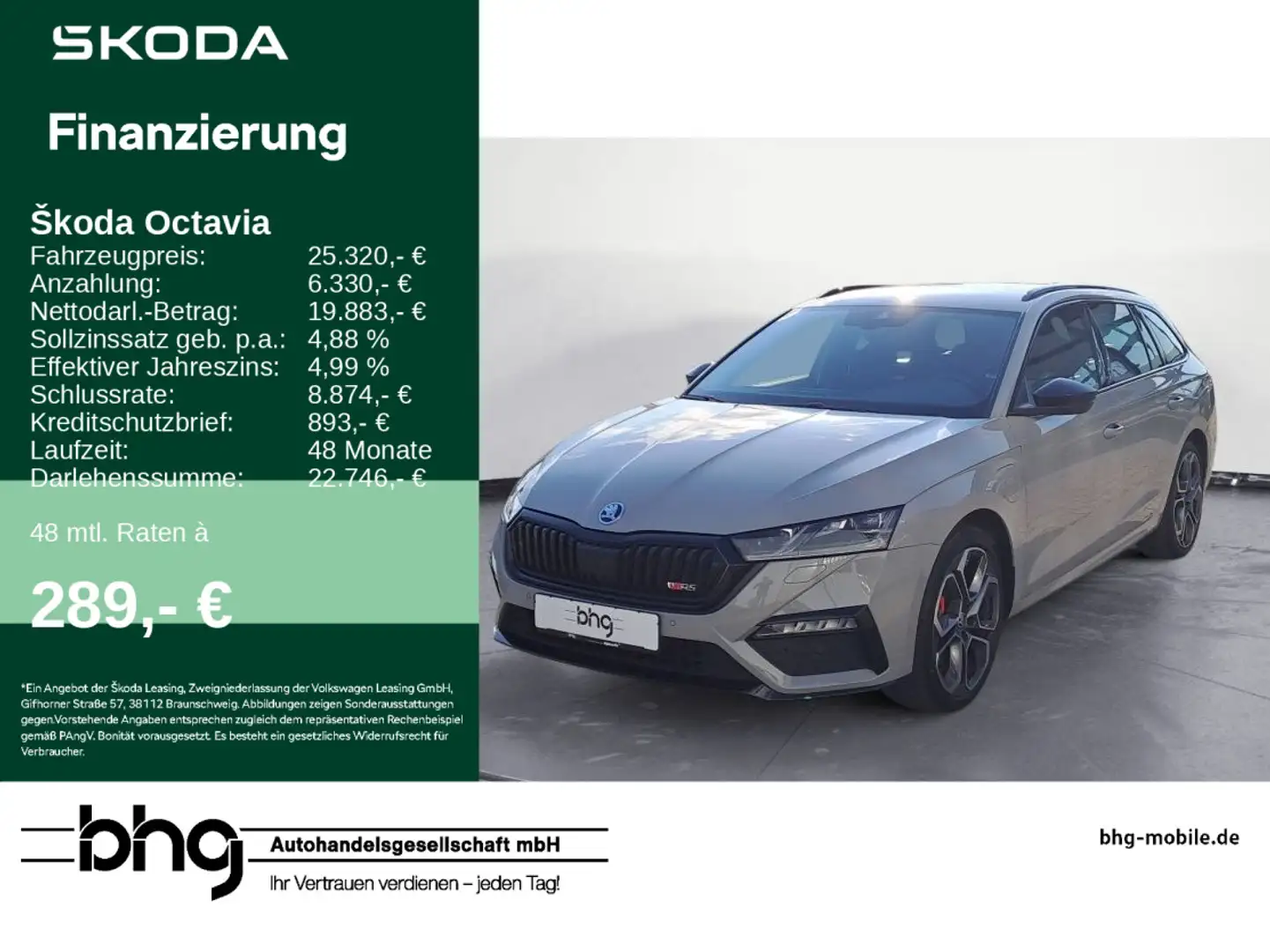 Skoda Octavia Combi 1.4 TSI iV DSG RS First Edition Grijs - 1