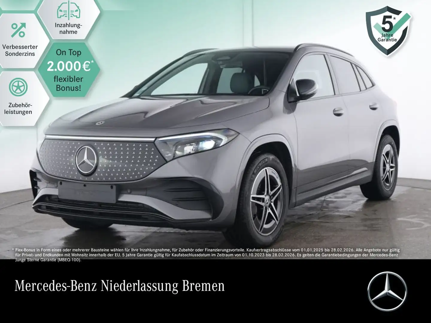 Mercedes-Benz EQA 300 4M AMG+NIGHT+ADVANCED+KAMERA+SPUR Grau - 1