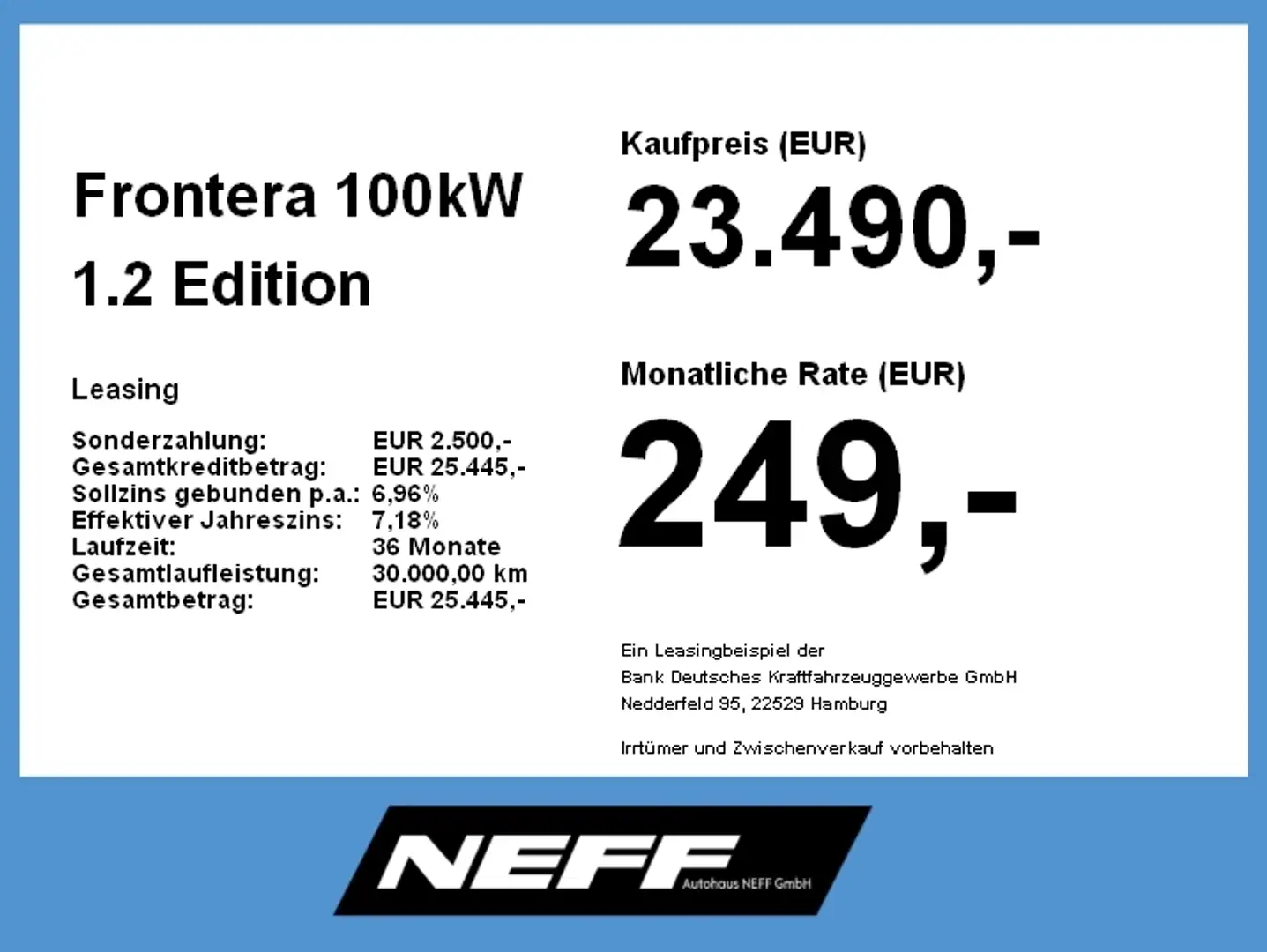 Opel Frontera 100kW 1.2 Edition +PDC SpurH Vert - 1