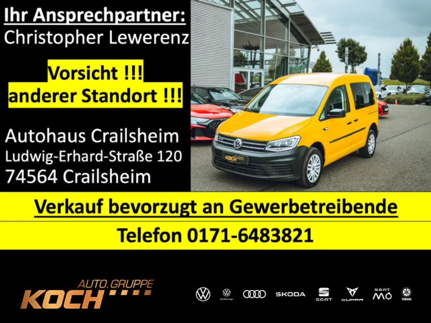 Volkswagen Caddy Trendline 2.0 TDI 4Motion Xenon Standheiz Amarillo - 1