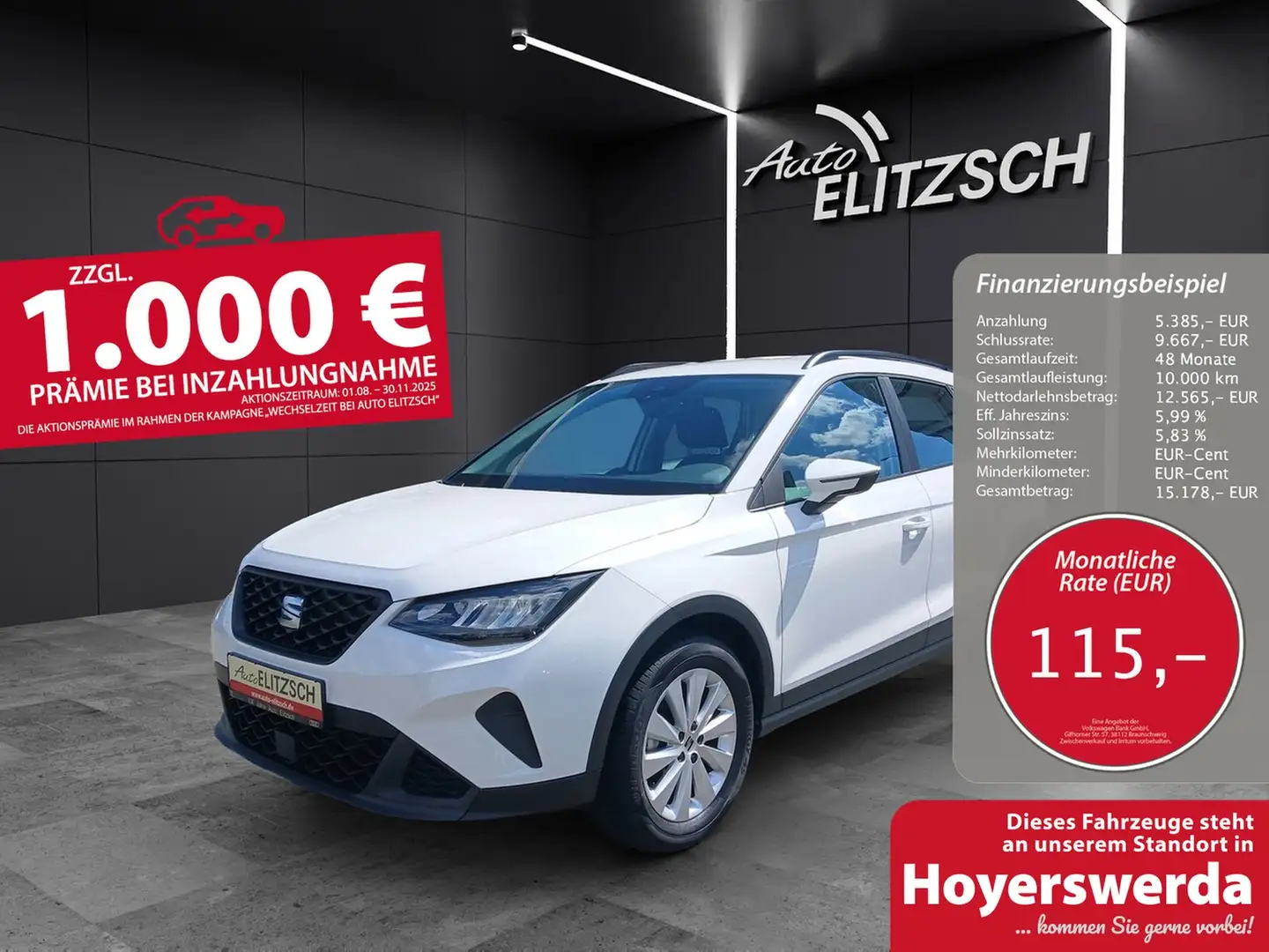 SEAT Arona TSI Style LED Klima DAB GRA PDC SH LM Weiß - 1