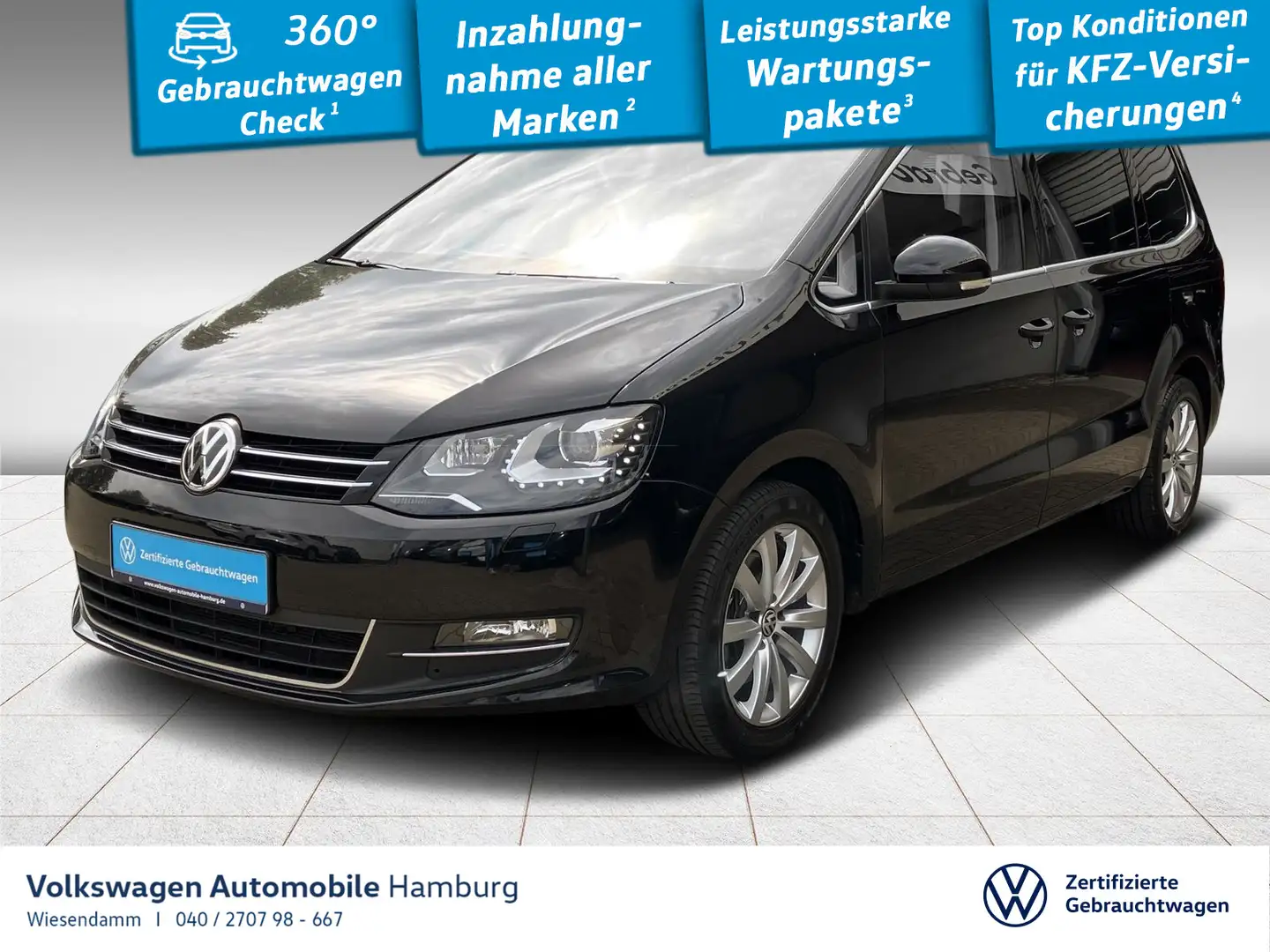 Volkswagen Sharan 1.4 TSI DSG Highline PANO/KAMERA/SITZHZG. Schwarz - 1