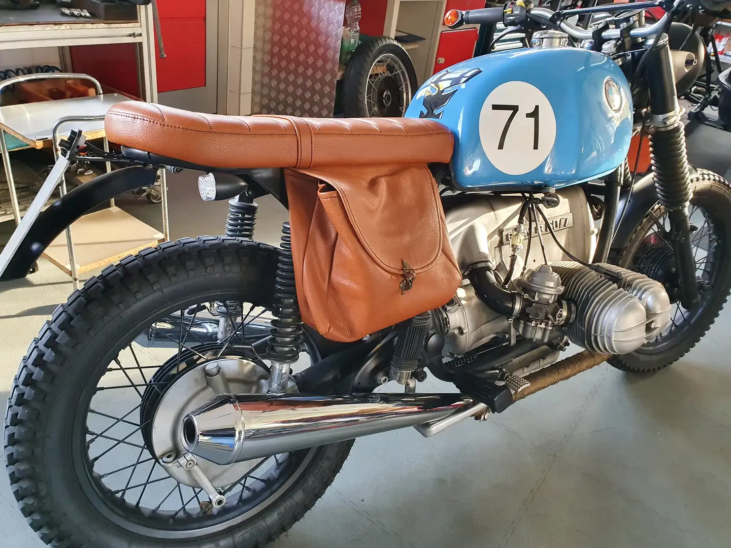 BMW R 60 R 60/7 Scrambler, Bobber, Caferacer Blau - 1