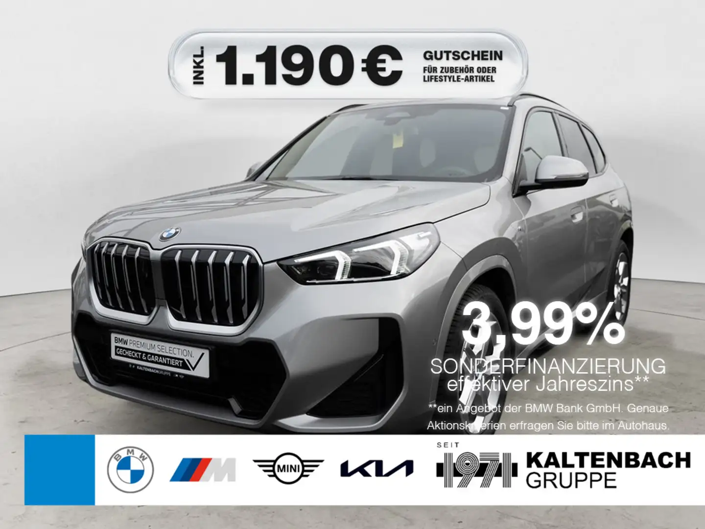 BMW X1 sDrive 20i M-Sport AHK PANO ACC NAVI H/K Silber - 1