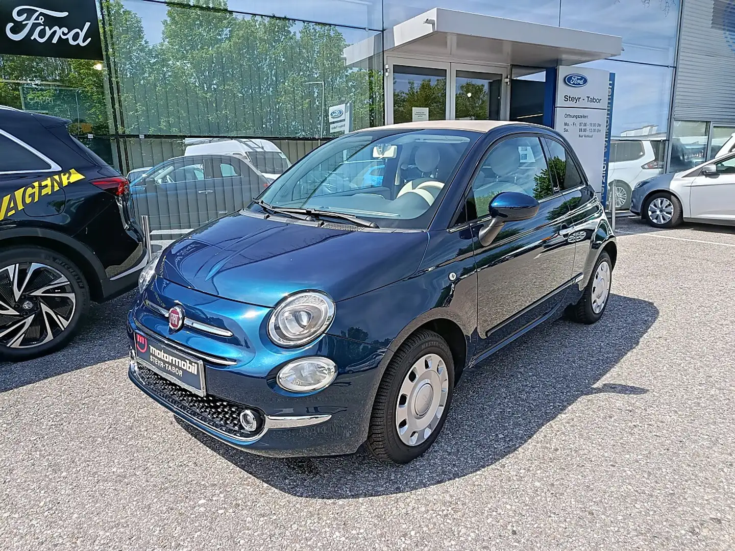Fiat 500C 1,2 69 Lounge Blau - 1