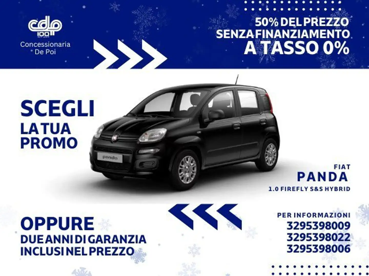 Fiat Panda Panda 1.0 FireFly S&S Hybrid Nero - 1