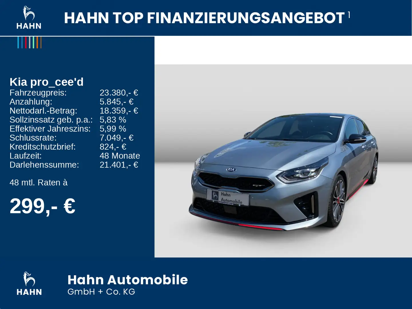 Kia ProCeed / pro_cee'd Proceed 1.6T-GDI GT LED PDC DAB Navi Sitzh Серебристый - 2