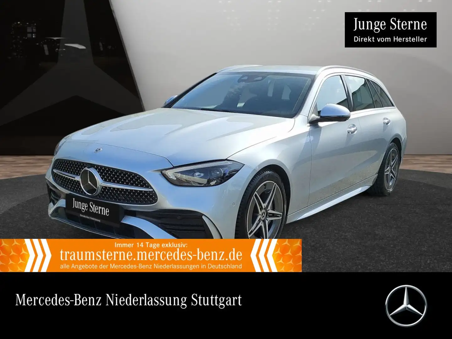 Mercedes-Benz C 180 T AMG+360+KEYLESS+9G Silber - 1