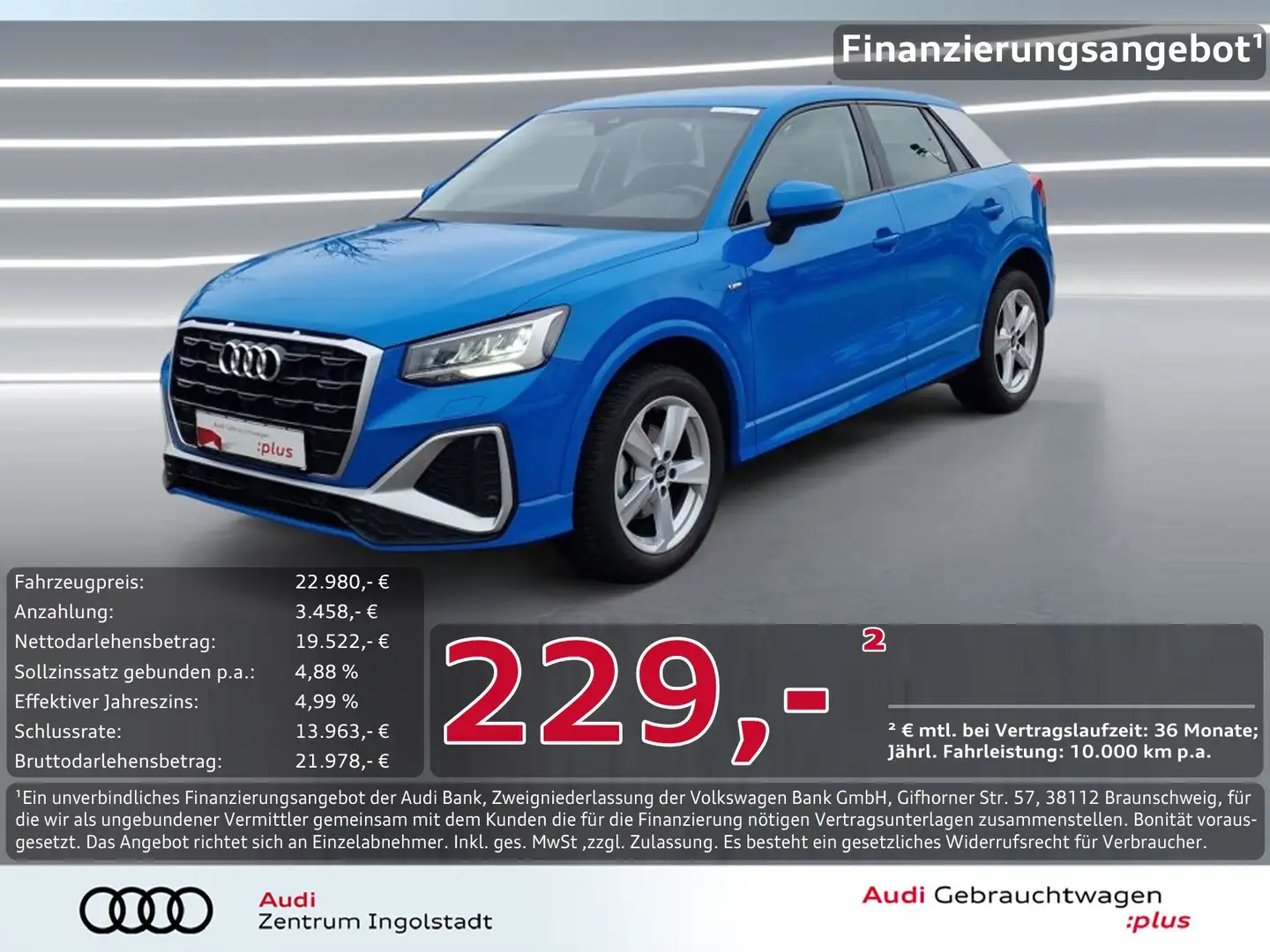 Audi Q2 35 TFSI S line LED NAVI AHK ACC Kamera Keyless Blu/Azzurro - 1