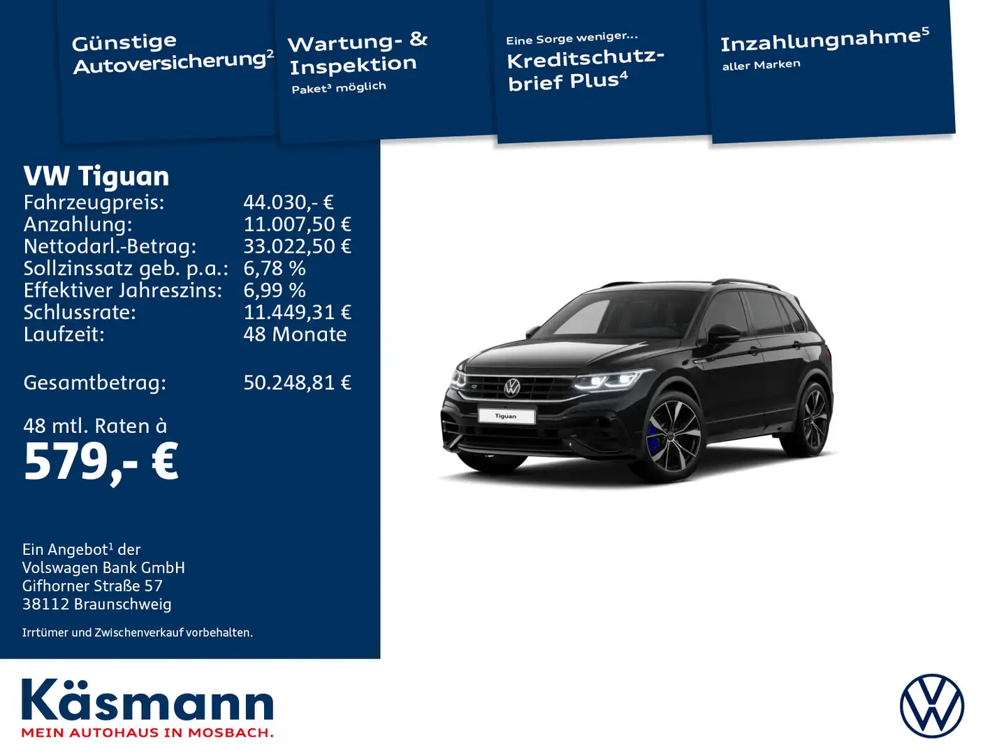 Volkswagen Tiguan R 2.0TSI 4Motion AHK BLACKSTLYE 360 Noir - 2