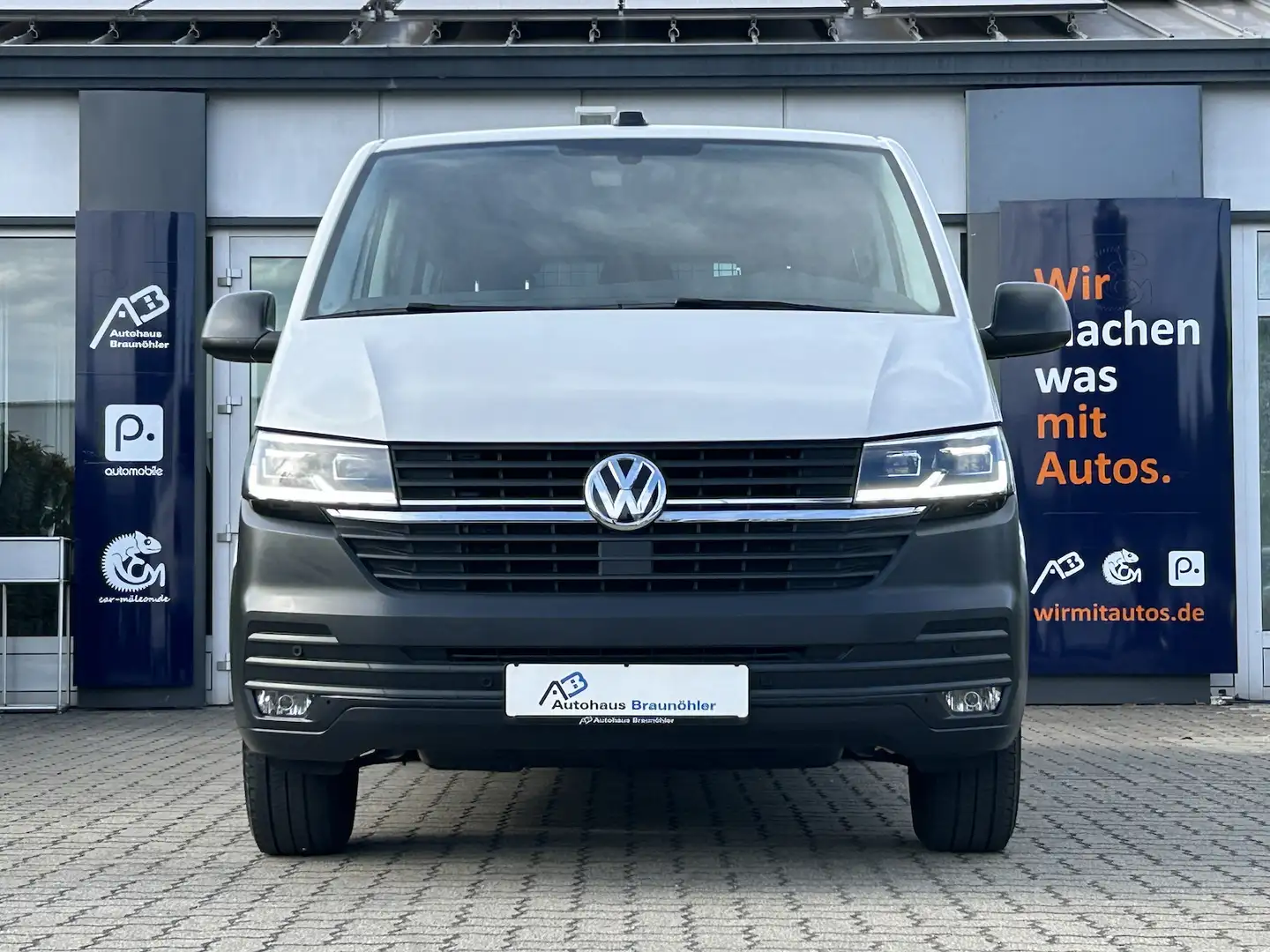 Volkswagen T6.1 Transporter 2.0 TDI DSG*AHK*Flügel*LED*SHZ*Standhzg* Weiß - 1