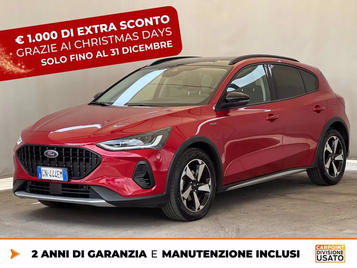 Ford Focus active 1.0 ecoboost h x 125cv powershift Červená - 1