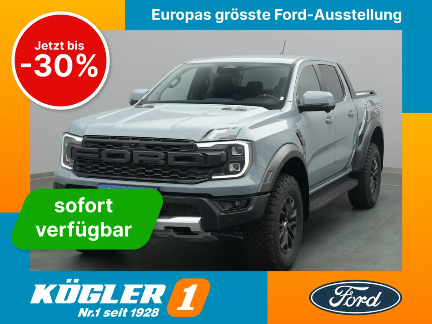 Ford Ranger Raptor 292PS Aut./Raptor-Paket -17%* Šedá - 1