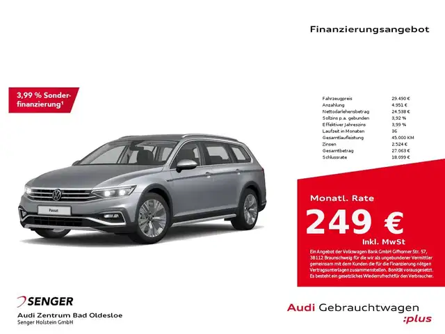 Volkswagen Passat Alltrack 2.0TDI 4M DSG Nav Matrix AHK DCC