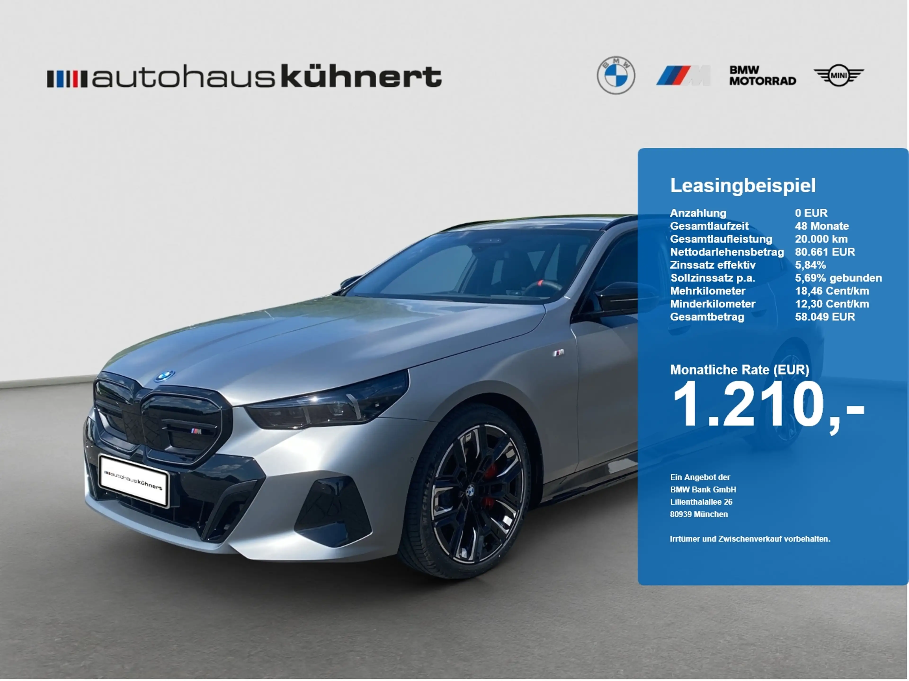 BMW i5 M60 xDrive Touring UPE 123.060 € M Sport Pro