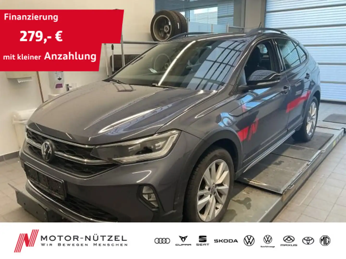 Volkswagen Taigo 1.0TSI MOVE MATRIX+APP+ACC+SHZ+PDC+RFK+NSW Grau - 1