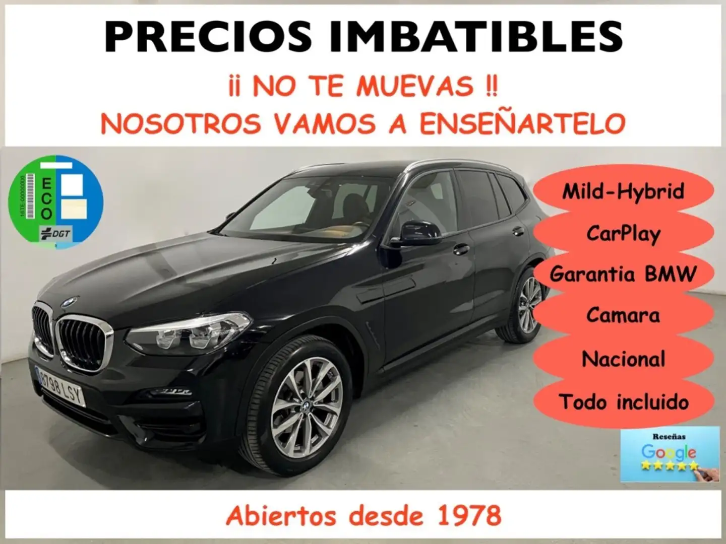 BMW X3 xDrive 20dA Negro - 1