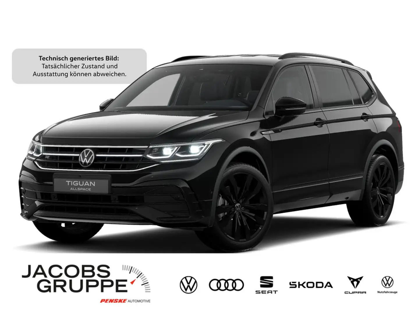 Volkswagen Tiguan Allspace 2.0 TDI 4M R-Line "Black Style" Schwarz - 1