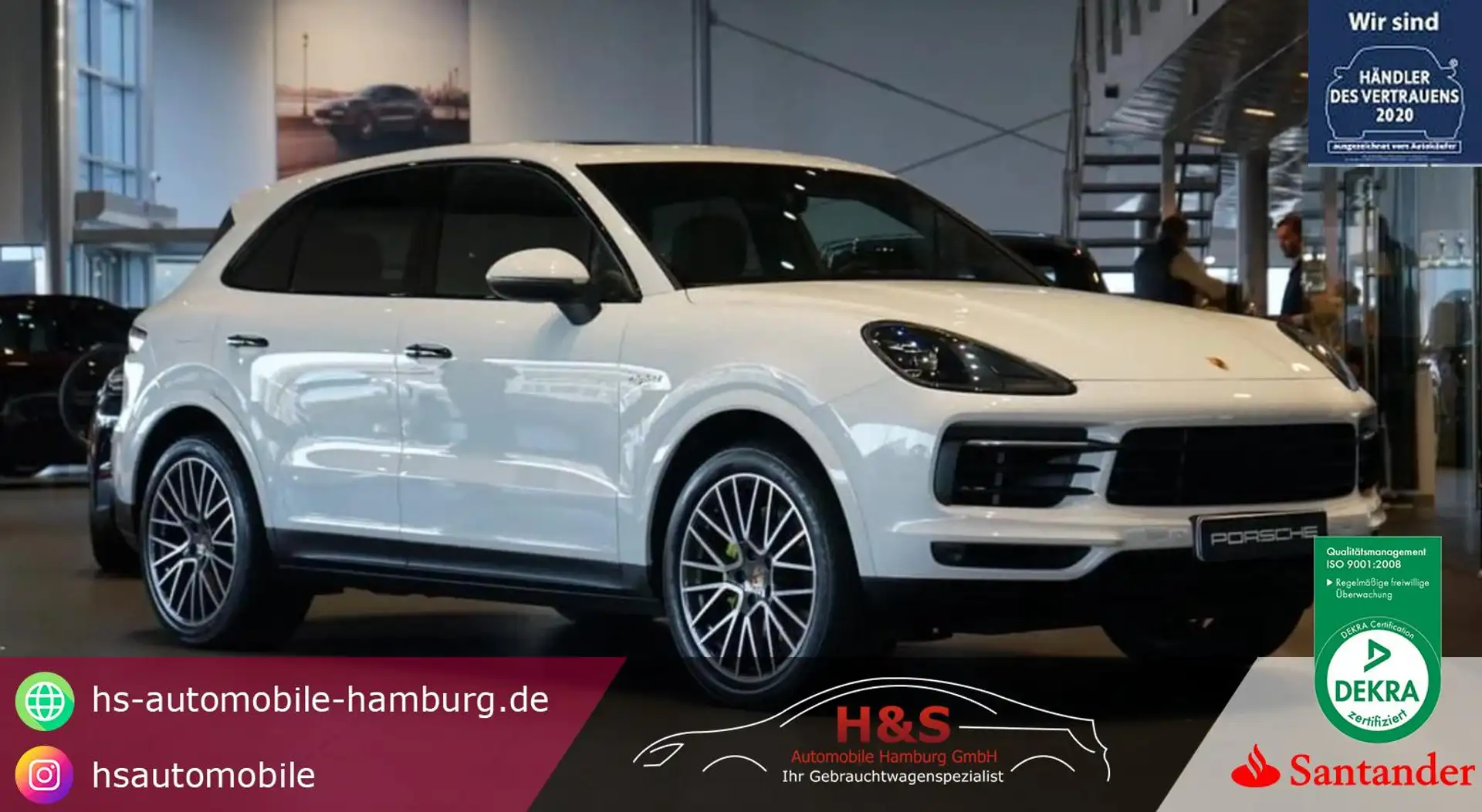 Porsche Cayenne E-Hybrid Panoramadach Weiß - 1