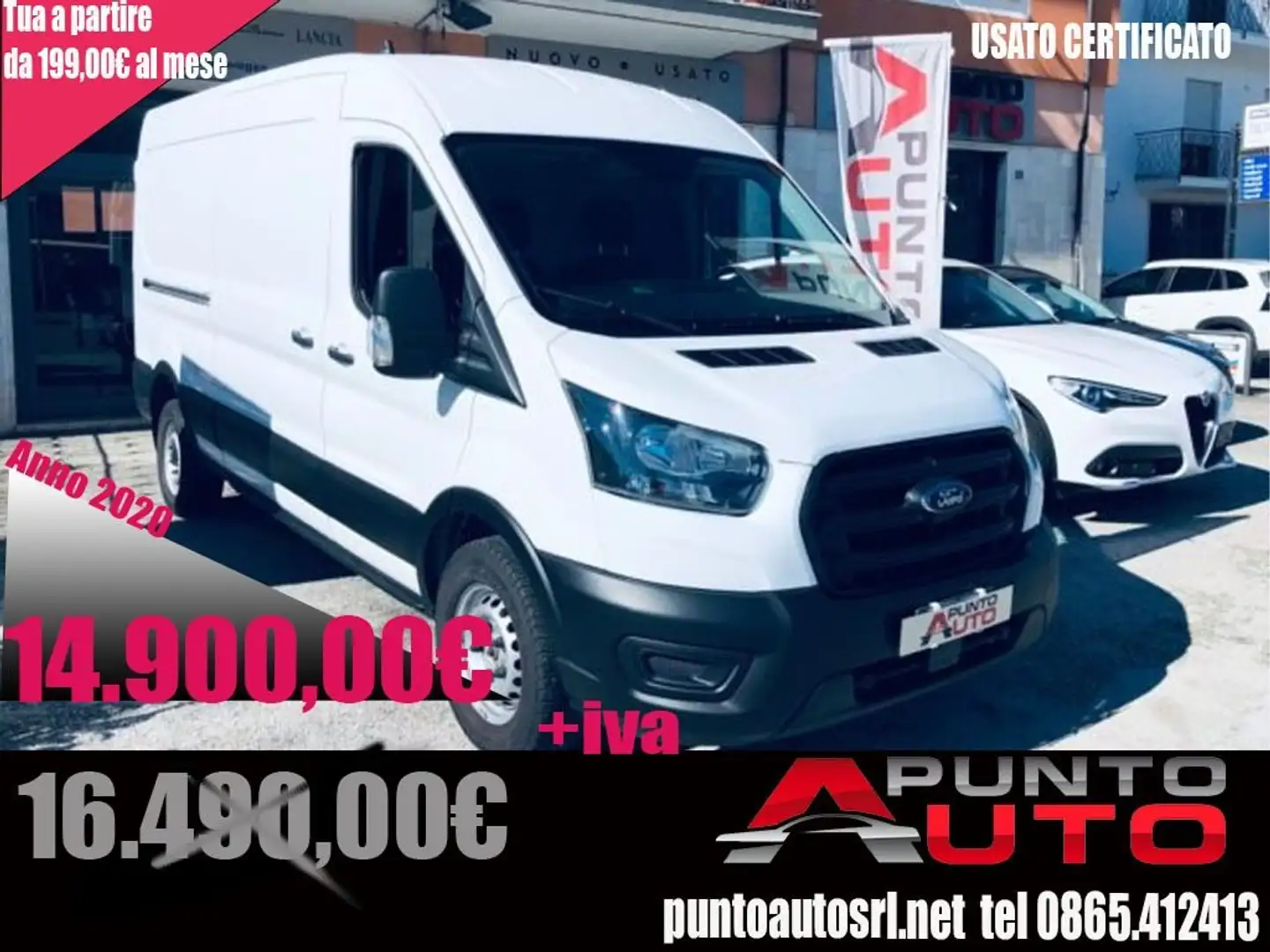 Ford Transit 350 2.0TDCi EcoBlue 130 aut. PL-TM Furgone Entry Bianco - 1