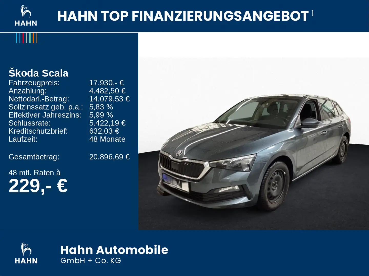 Skoda Scala 1.0TSI Style Climatr DAB PDCvh SHZ LED Cam Grau - 2
