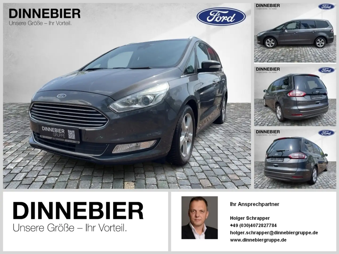Ford Galaxy TITANIUM+Navi+ParkA.+7Sitzer+Pano+GJR Grijs - 1