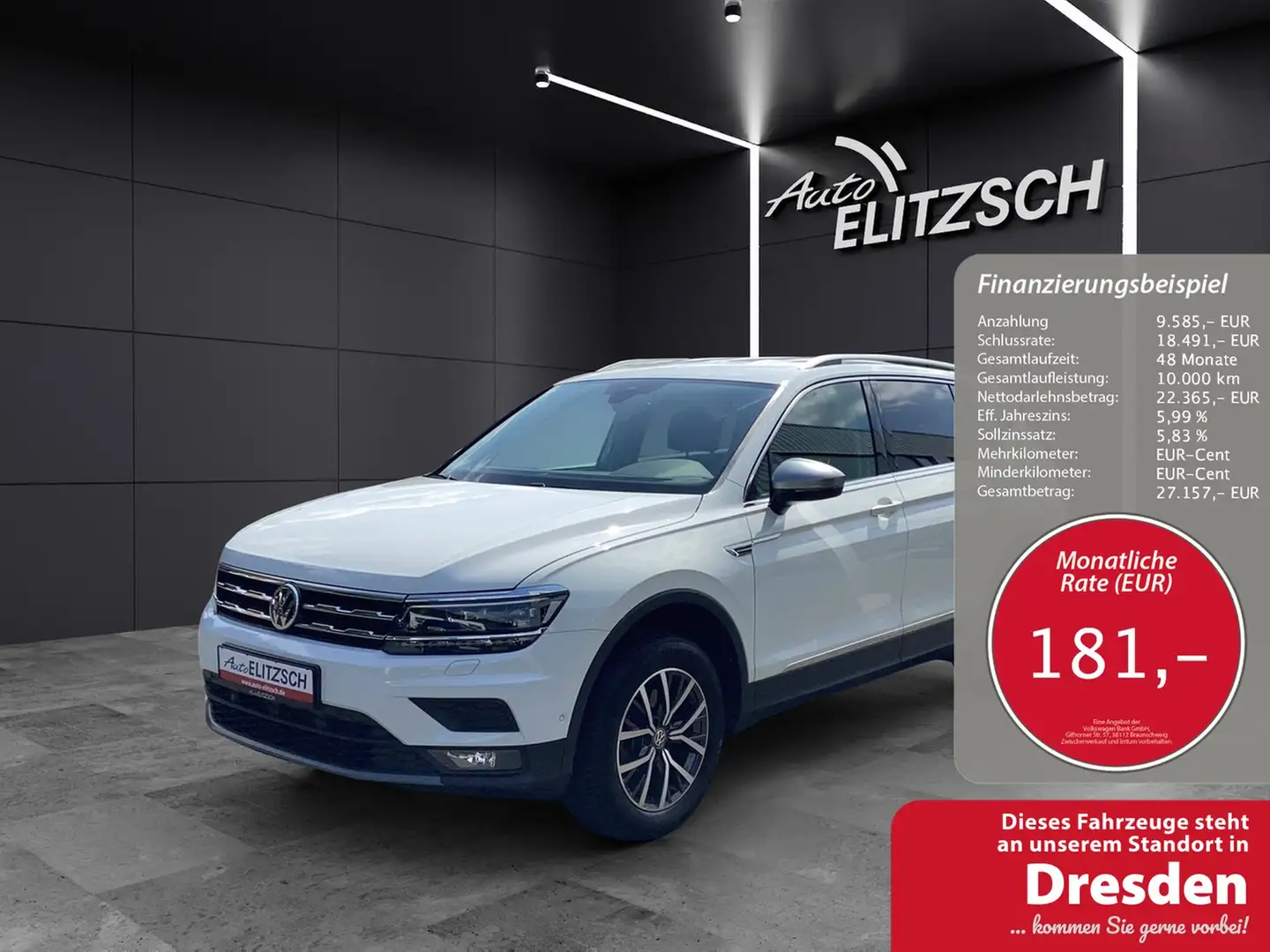 Volkswagen Tiguan Allspace TDI DSG Standhzg Leder 360° Kamera LED Navi AID... Weiß - 1