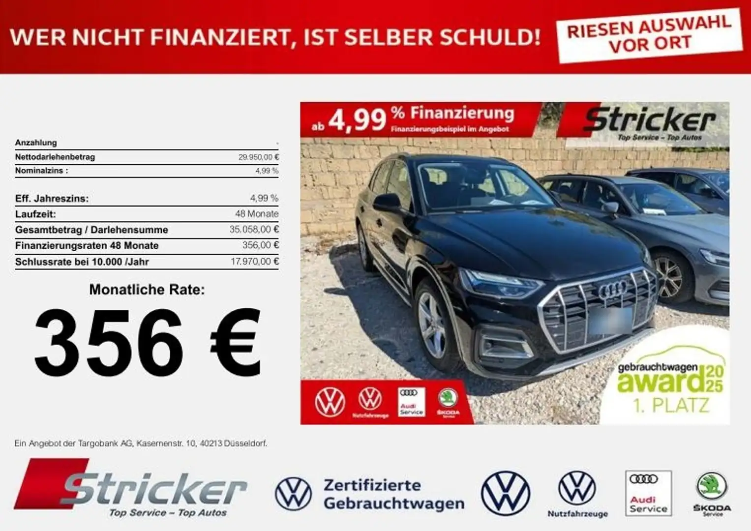 Audi Q5 35TDI 356,-ohne Anzahlung Navi Kamera Schwarz - 2