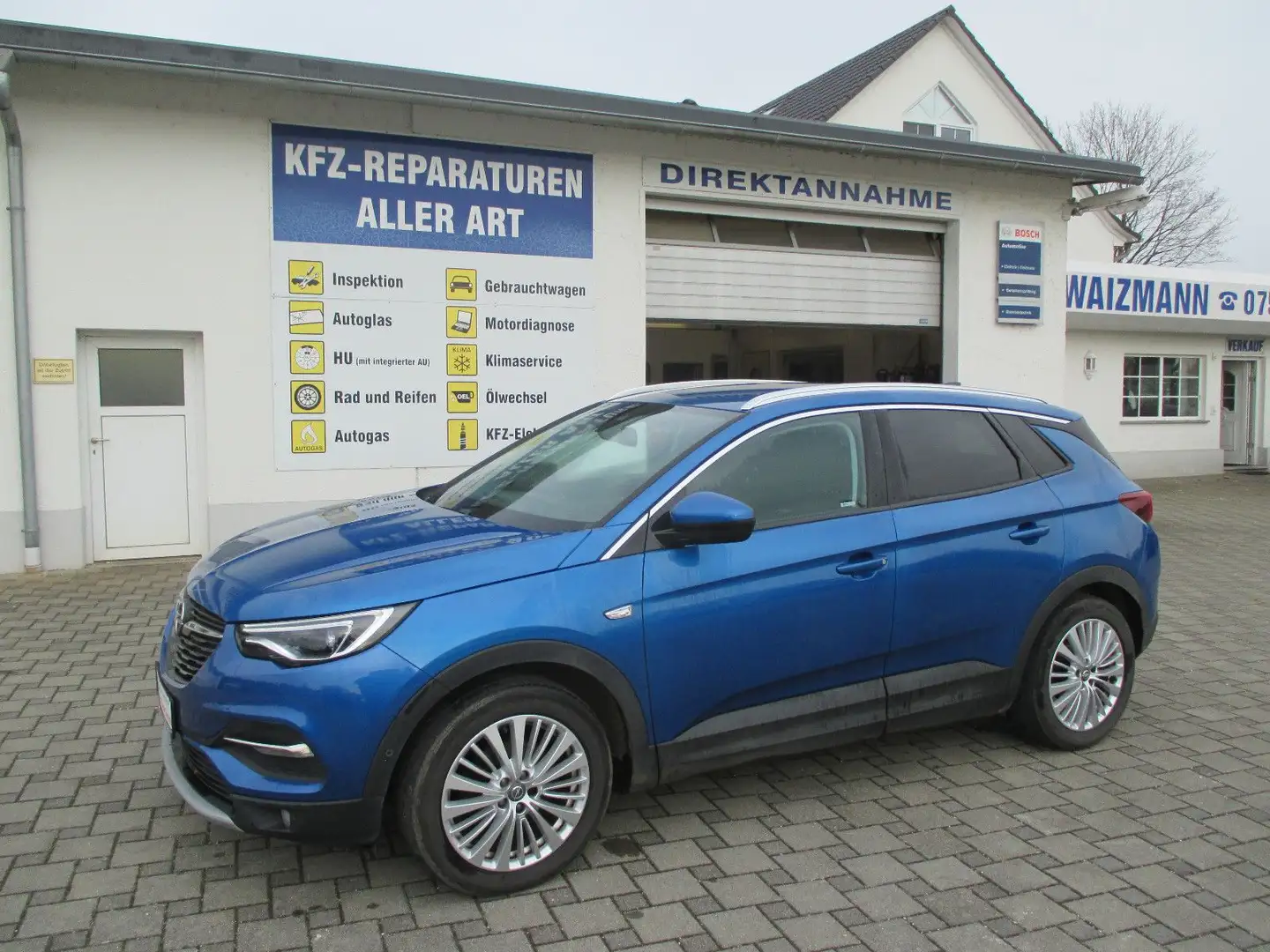 Opel Grandland X 1.2 Turbo Dynamic, Navi, 1. Hand Blau - 1