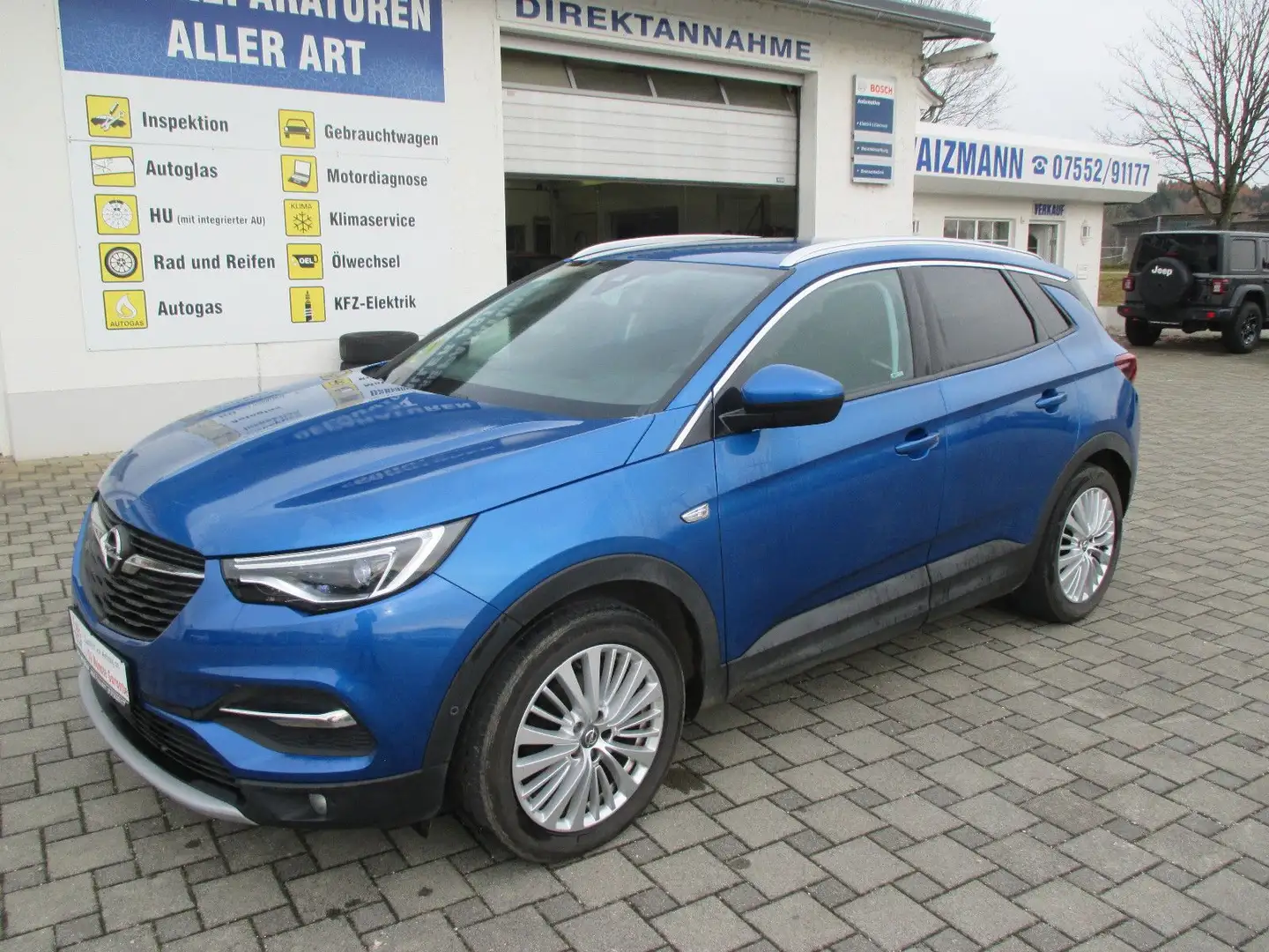 Opel Grandland X 1.2 Turbo Dynamic, Navi, 1. Hand Blau - 2