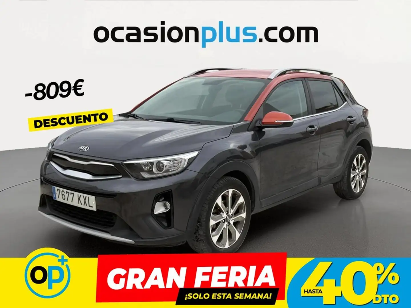 Kia Stonic 1.0 T-GDi Eco-Dynamic Drive 100 Gris - 1