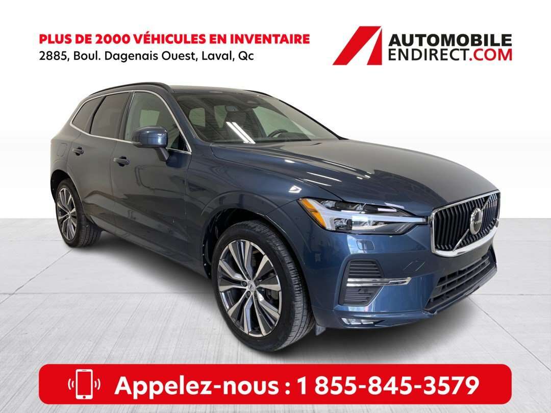 2022 Volvo XC60 B6 Momentum AWD Cuir Toit Pano GPS Sièges Chauffan
