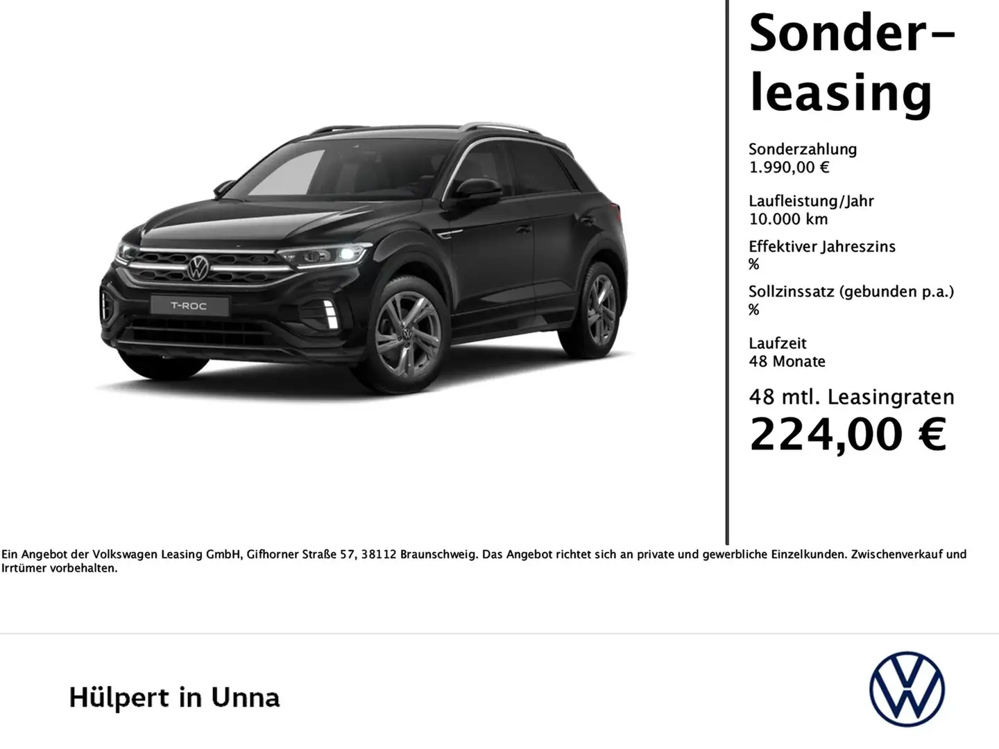 Volkswagen T-Roc 1.0 R-LINE Noir - 1