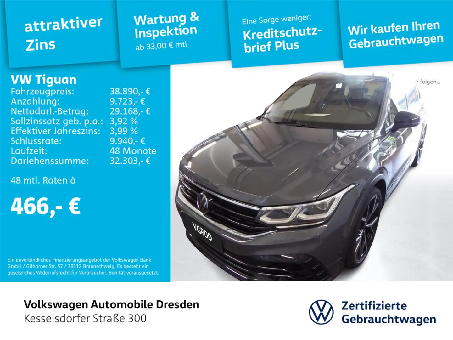 Volkswagen Tiguan R Grau - 1
