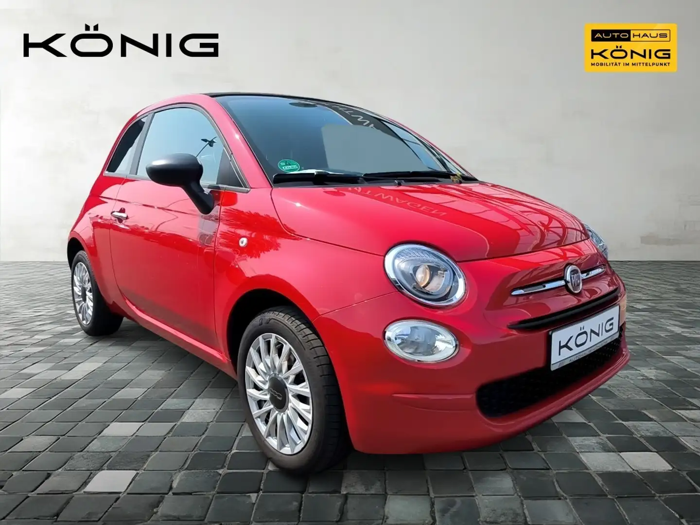 Fiat 500C Cabrio Club 1.0 Klima*Tempomat*CarPlay*Alu Rot - 2