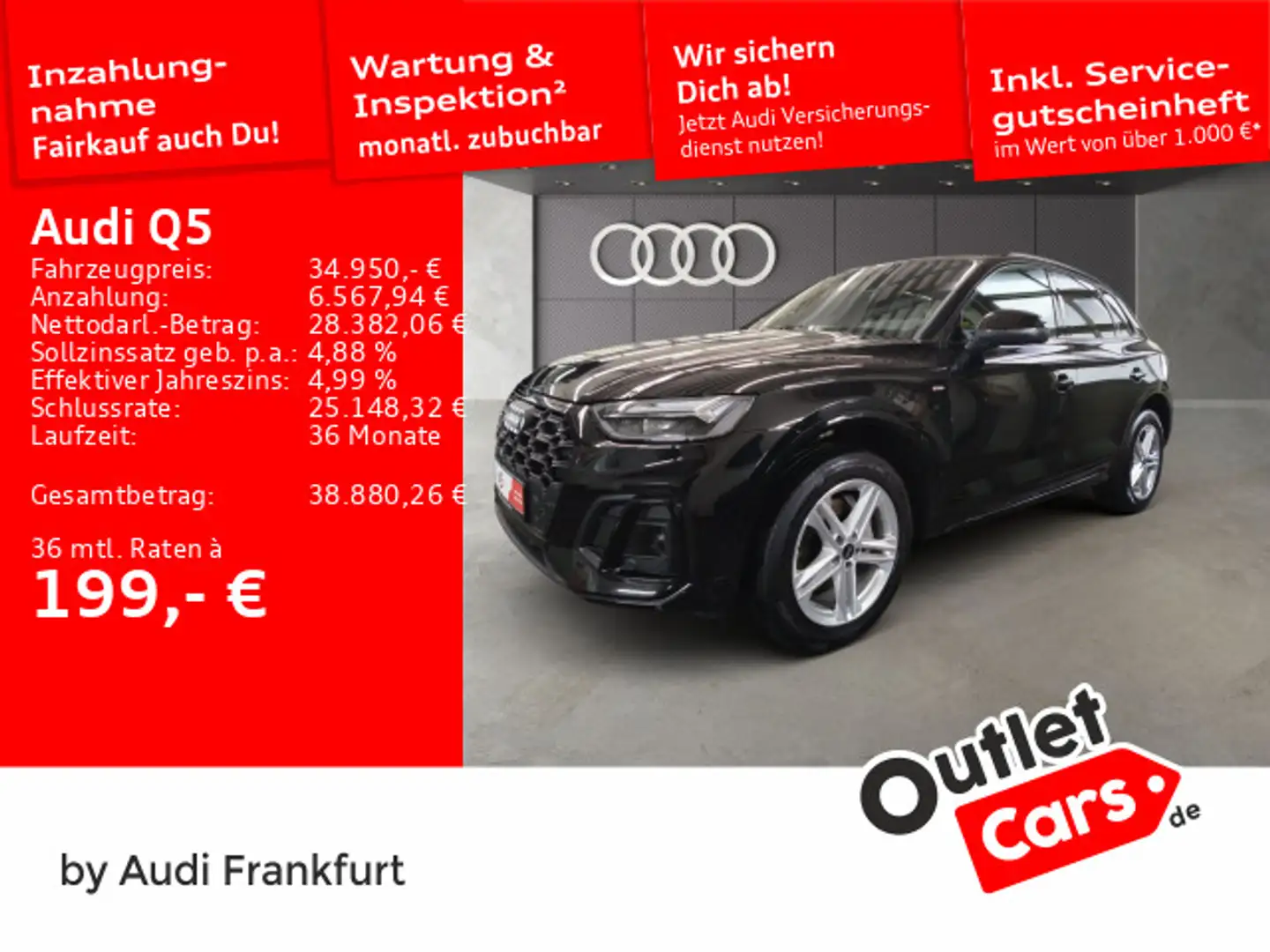 Audi Q5 40 TDI quattro S tronic S line LED AHK DAB Te Schwarz - 1