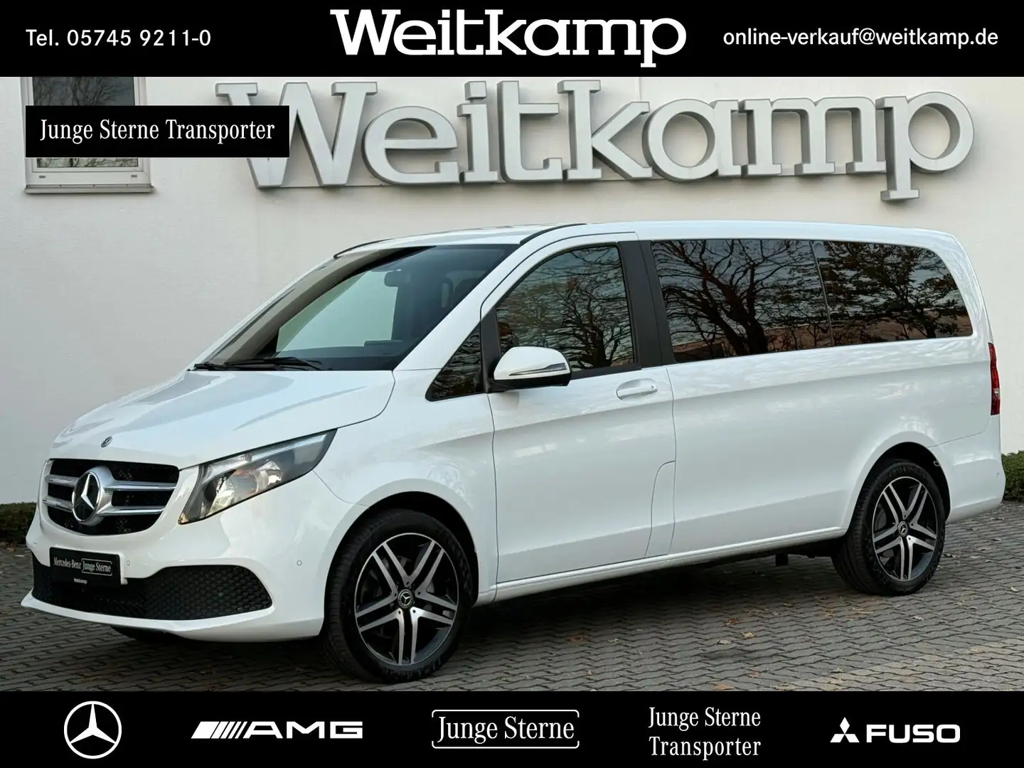 Mercedes-Benz V 220 V 220 d RISE Lang NAVI+AHK+TEMPOMAT+LIEGE+UVM. Blanc - 1