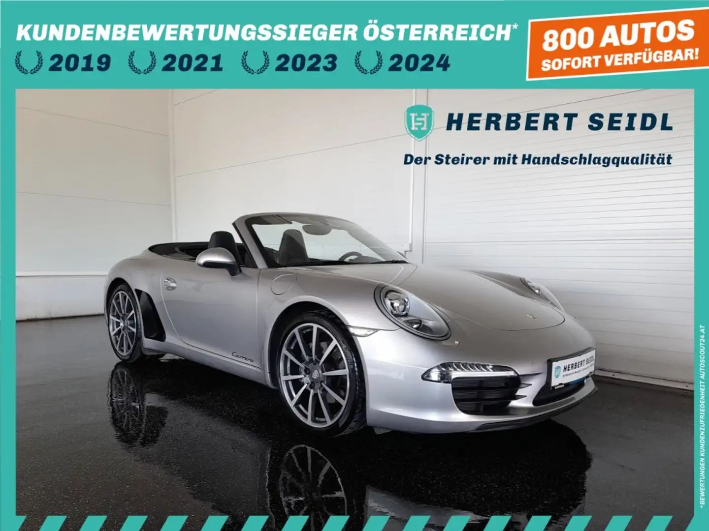 Porsche 911 Carrera Cabrio SPORT-CHRONO / WENIG KM Silber - 1