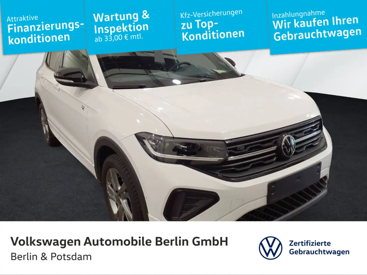 Volkswagen T-Cross 1.5TSI DSG R-Line NAVI AHK PDC LED Weiß - 1