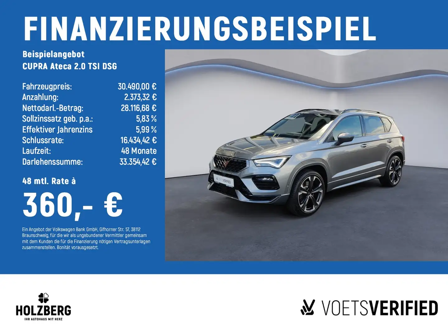 CUPRA Ateca 2.0 TSI DSG LED+SHZ+NAVI Grau - 2