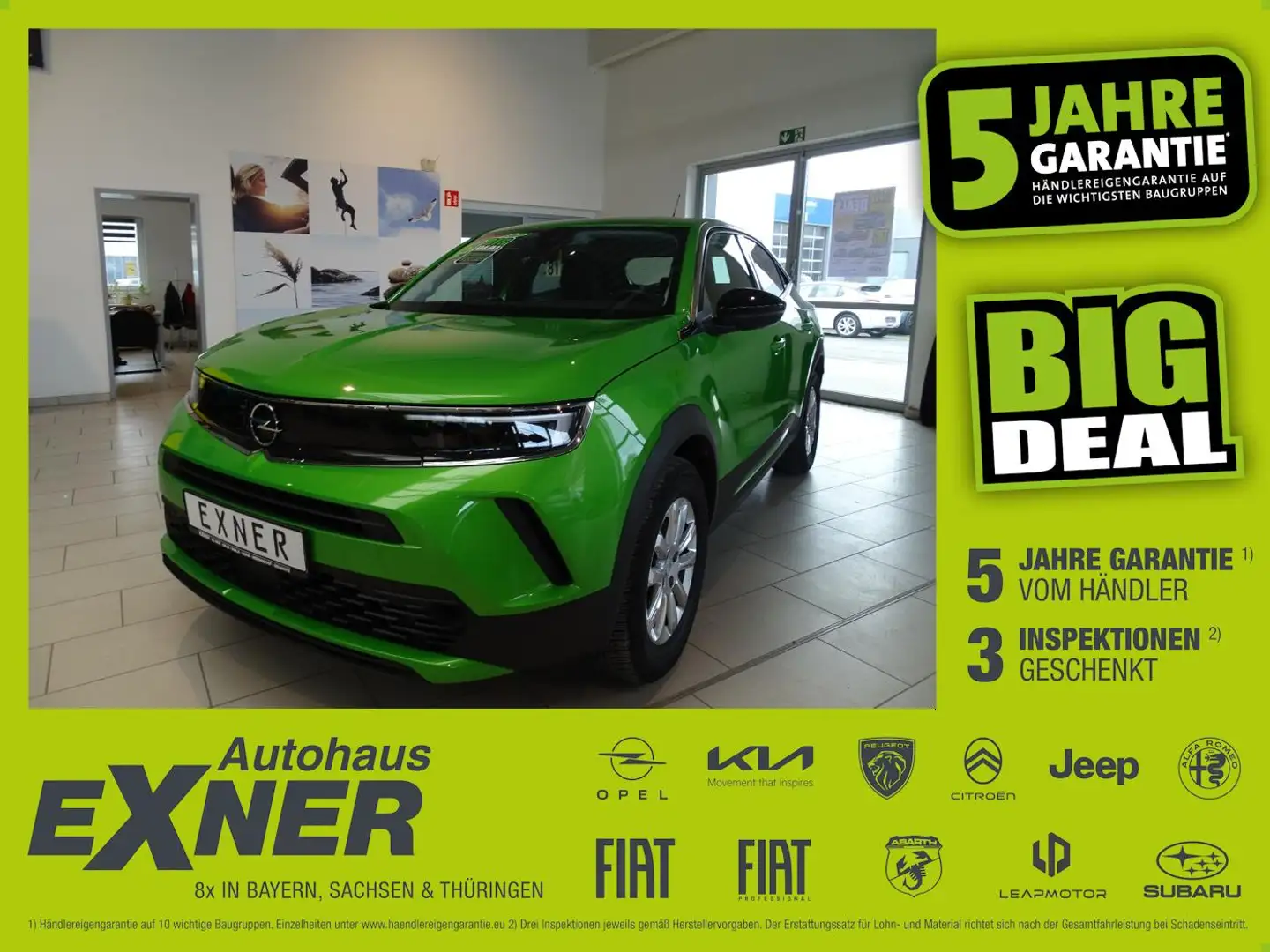 Opel Mokka-E EDITION LED+Navi+SHZ+Winterp.+Kam.+LM Grün - 1