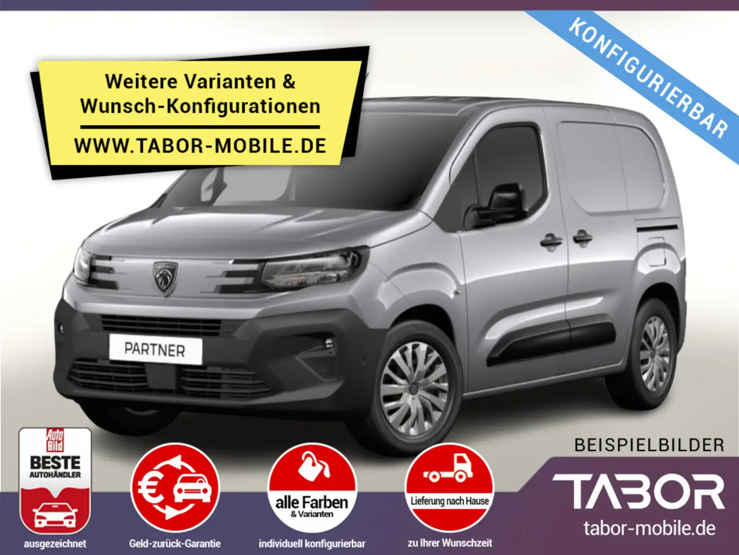 Peugeot Partner BHDi 100 L1 erh.NL PDC Temp LaneAs Klima Bílá - 1