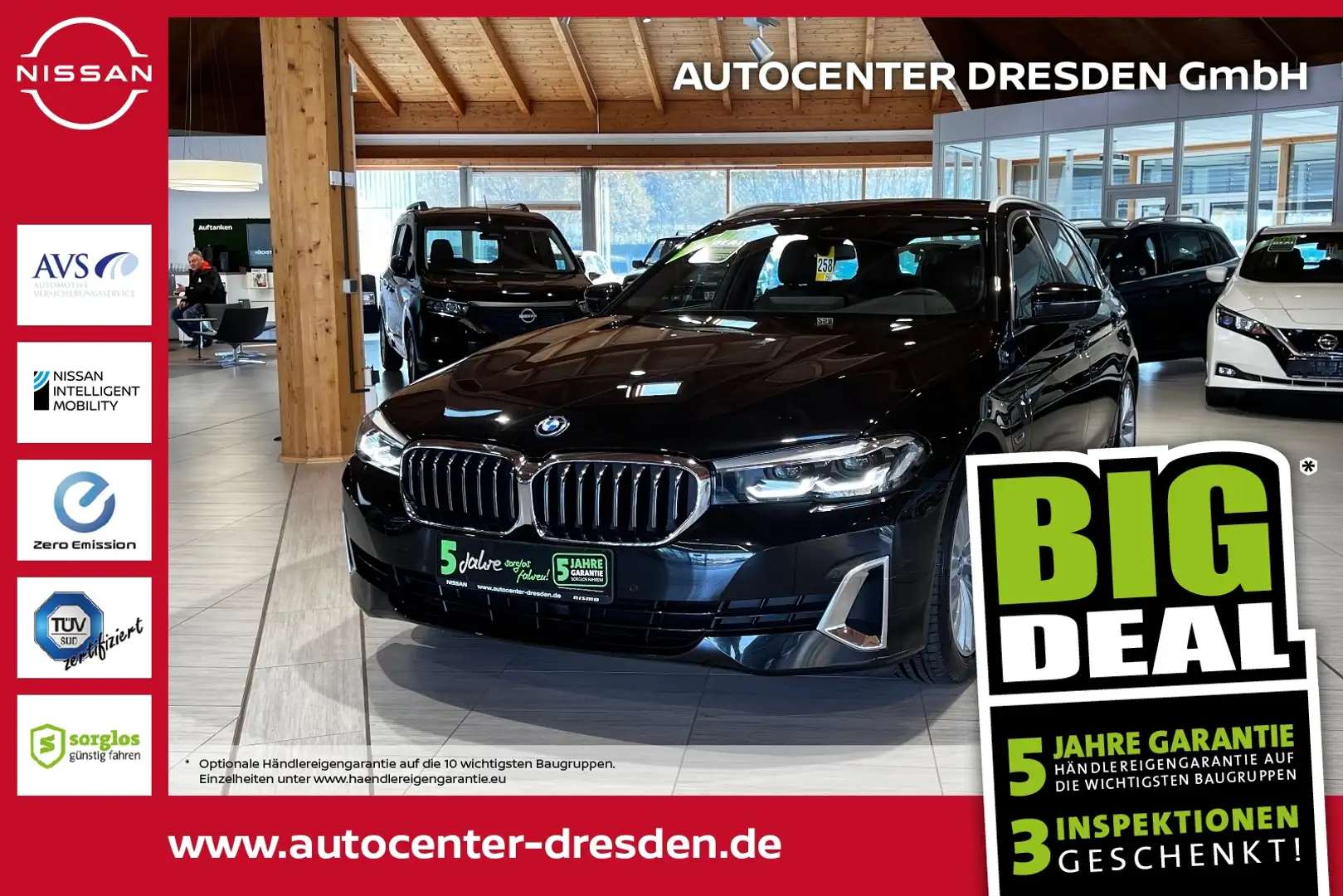 BMW 530 e Touring xDrive Luxury Line LED+Luft+SHZ+KAM Schwarz - 1