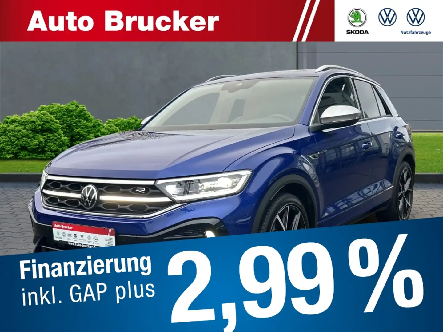 Volkswagen T-Roc R 4Motion 2.0 TSI+DSG+LED+Navi+Pano+2-Zonen-Klima Bleu - 1