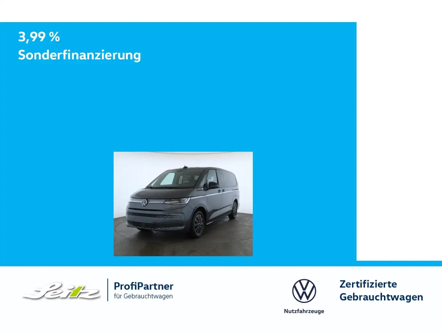 Volkswagen T7 Multivan 2.0 TDI LÜ Style *7-SITZER*AHK*HEAD-UP* Сірий - 1