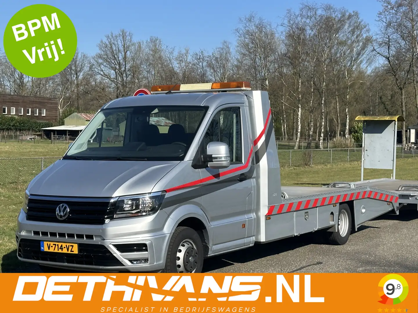 Volkswagen Crafter 50 2.0TDI 177PK Oprijwagen Tijhof AluLiner + Aanha Zilver - 1