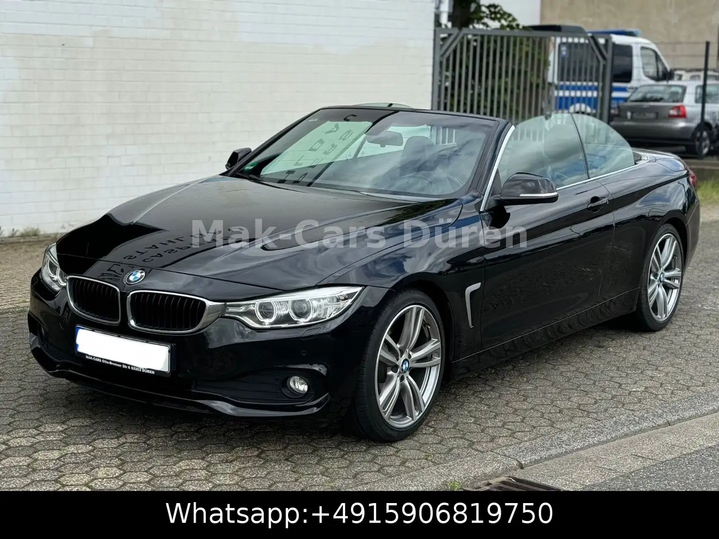 BMW 420 d Cabrio/Xenon/Leder/Navi/PDC/Klimaaut Schwarz - 1