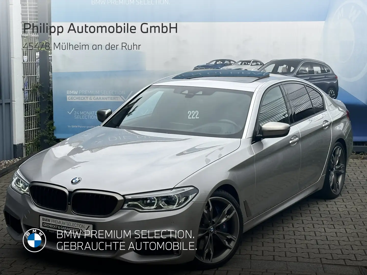 BMW 550 M550i xDrive INDIVIDUAL B&W AHK St.Hzg TV LASER Silber - 1