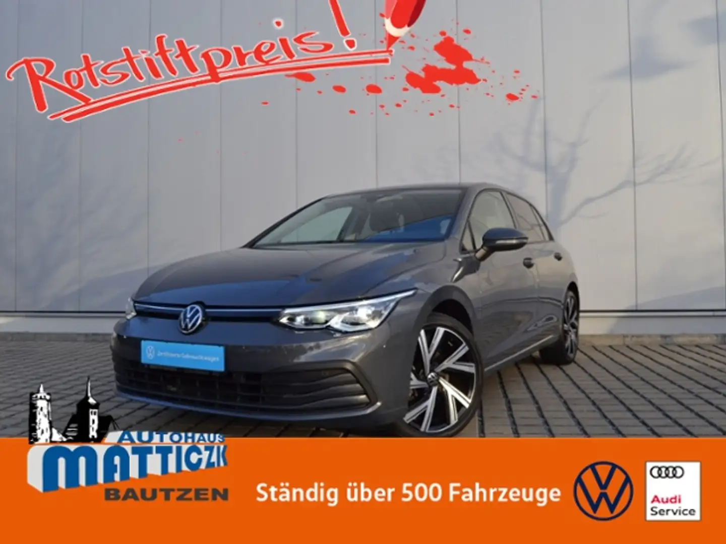 Volkswagen Golf VIII 1.5 TSI 18-ZOLL/MATRIX/NAVI-PRO+VZE/DIGITAL- Grau - 1